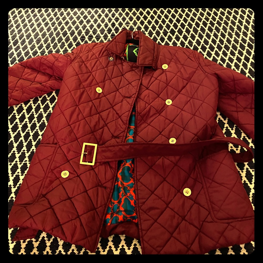 Maroon Quilted Jacket - Mint Condition! - image 1